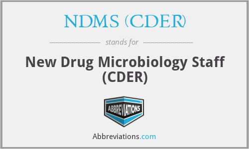 What does NDMS (CDER) stand for?